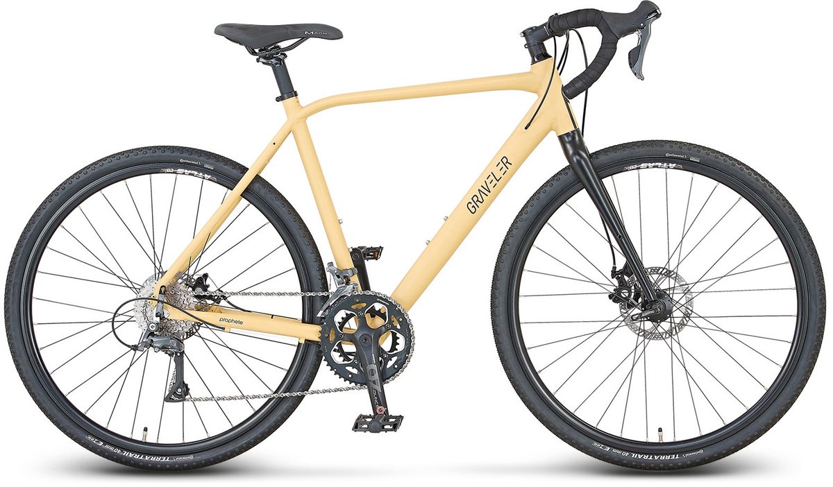 Prophete Graveler gravelbike 28 inch - diamant frame 55 cm - zandkleur