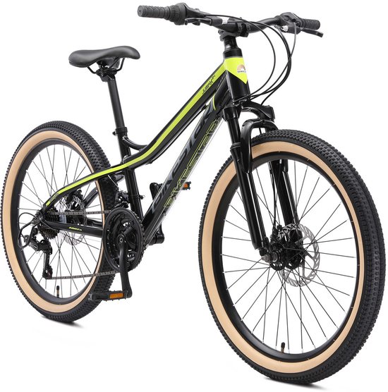 Bikestar hardtail MTB 21speed 24inch zwart/groen van Bikestar — afbeelding 3
