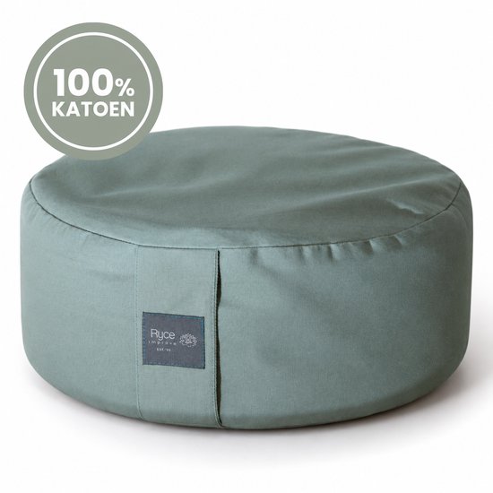 Ryce® MeditatieKussen - Yoga - Katoen - Boekweit - Mintgroen