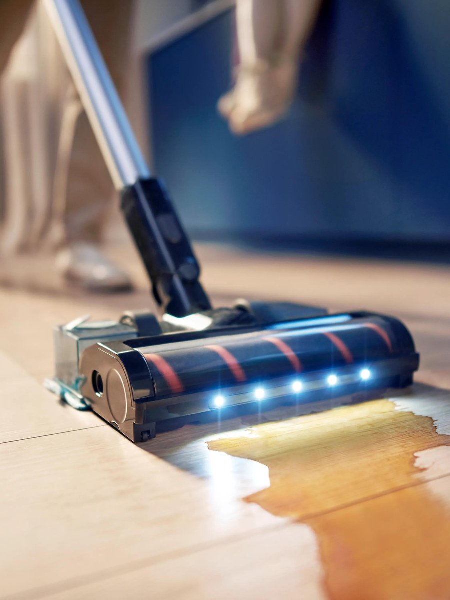 Philips Steelstofzuiger Met Dweilfunctie XC3133/01 - Draadloos - Zuigmond met LED verlichting - Zonder Zak - Handstofzuiger - Alle Vloertypen - Matzwart — afbeelding 6