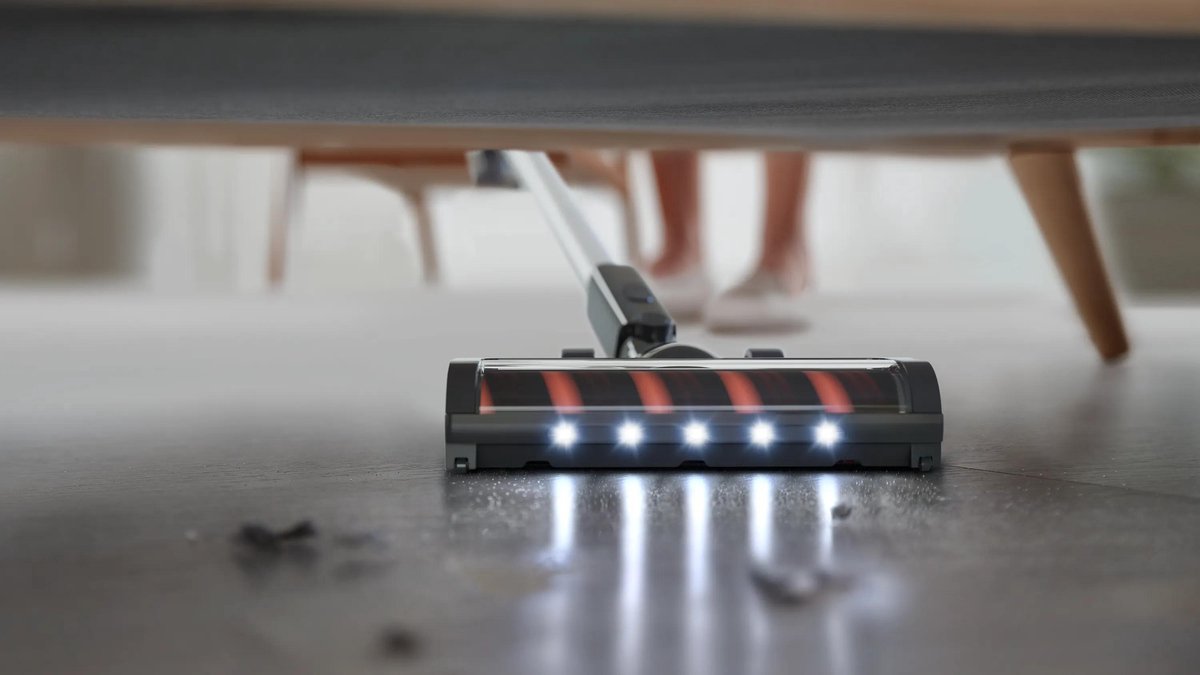 Philips Steelstofzuiger Met Dweilfunctie XC3133/01 - Draadloos - Zuigmond met LED verlichting - Zonder Zak - Handstofzuiger - Alle Vloertypen - Matzwart — afbeelding 2