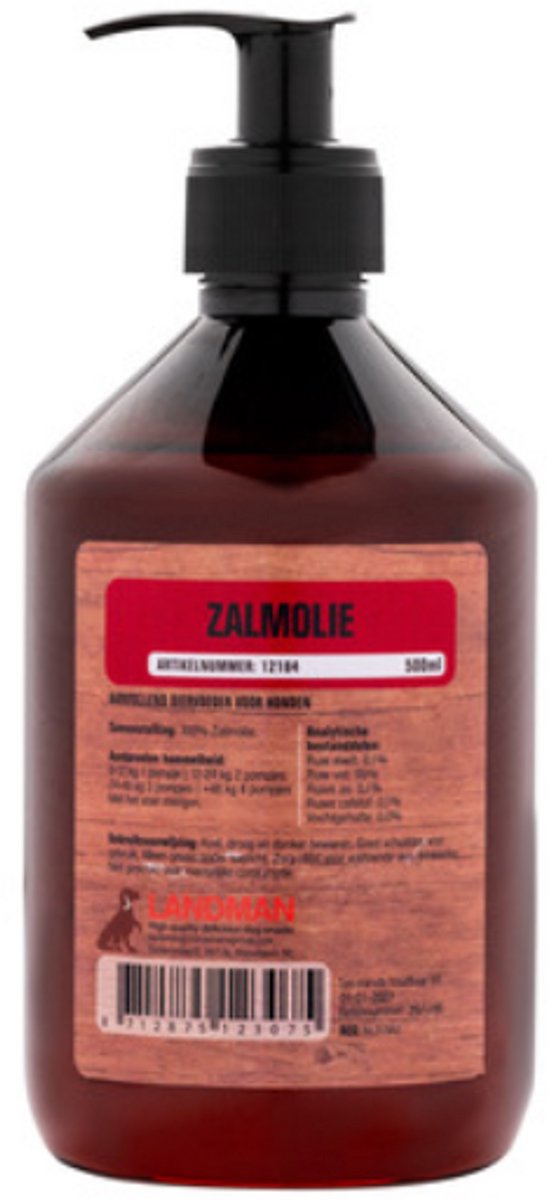 Kyra's Hondensnacks Zalmolie (500ml) - Supplementen Hond - Gezonde Huid & Vacht, Ontstekingsremmend en ondersteund de Hart en Bloedvaten