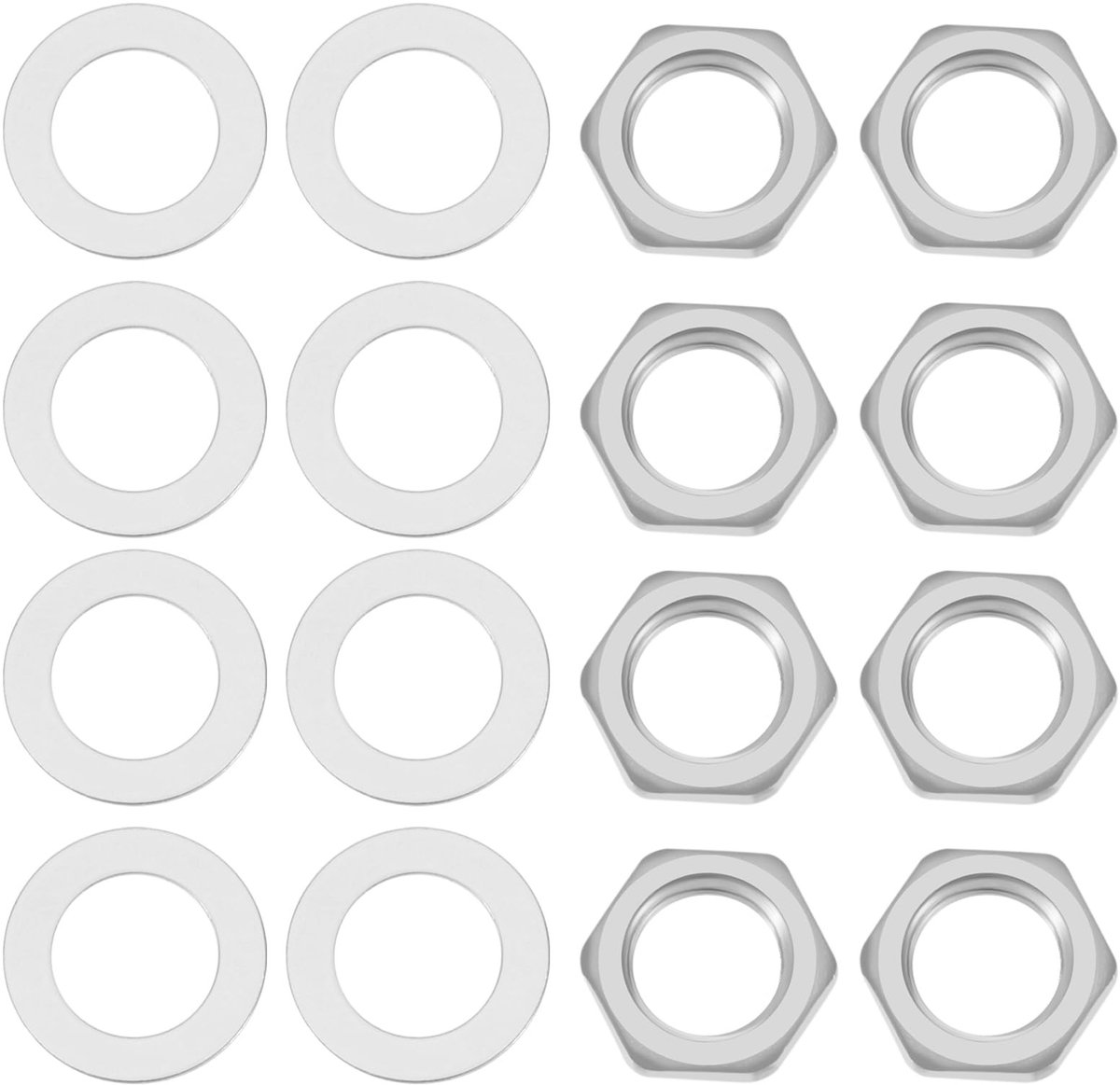 Dailygoods - Innovra - Dailygoods - 20 Stuks Zeskantmoeren en Sluitringen voor Gitaarpotentiometers
