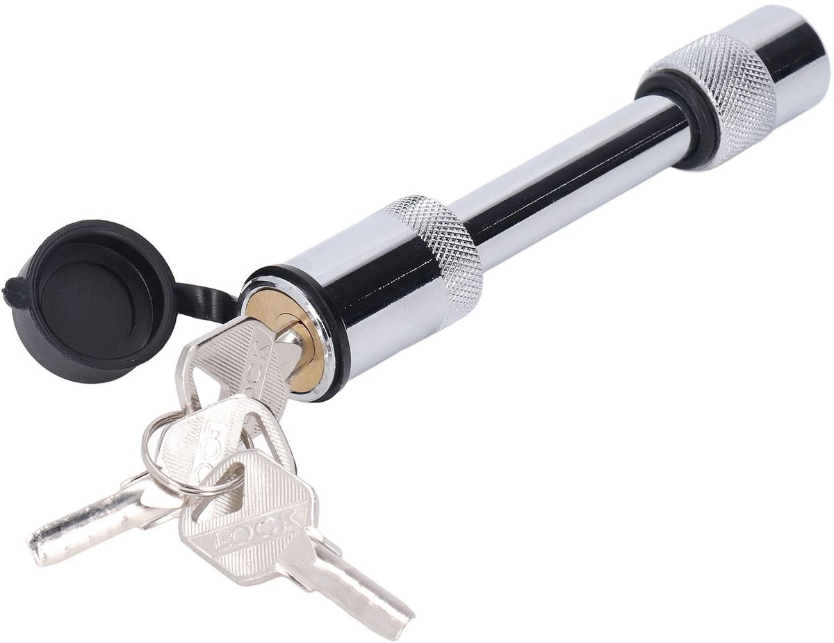 Dailygoods - Dailygoody - Trailer Hitch Lock - Trekhaakslot - Verchroomd - 5/8 inch - Sleutelset - Geschikt voor aanhangwagens - Veilig en duurzaam
