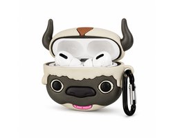 Schattige Bizon ''Avatar Appa Style'' AirPods Pro 2 Case – Beschermhoes met Lief Design en Anti-val Bescherming