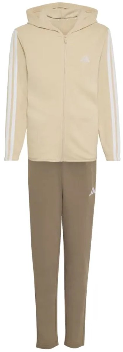 Adidas Essentials 3 Stripes French Terry Trainingspak 7-8 Years Kinderen Wit