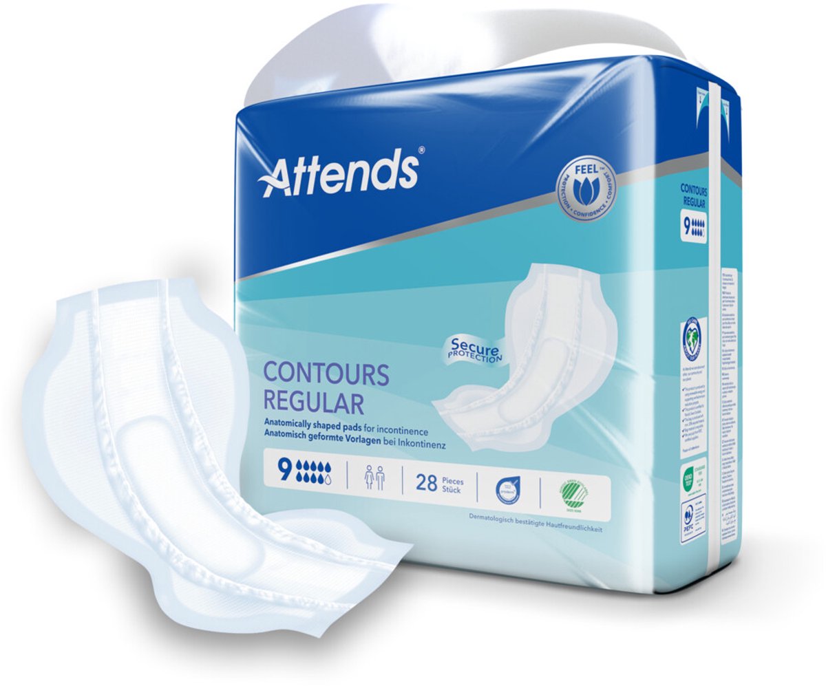 Attends incontinentie Inlegger contours 9 - incontinentie-inlegkruisjes
