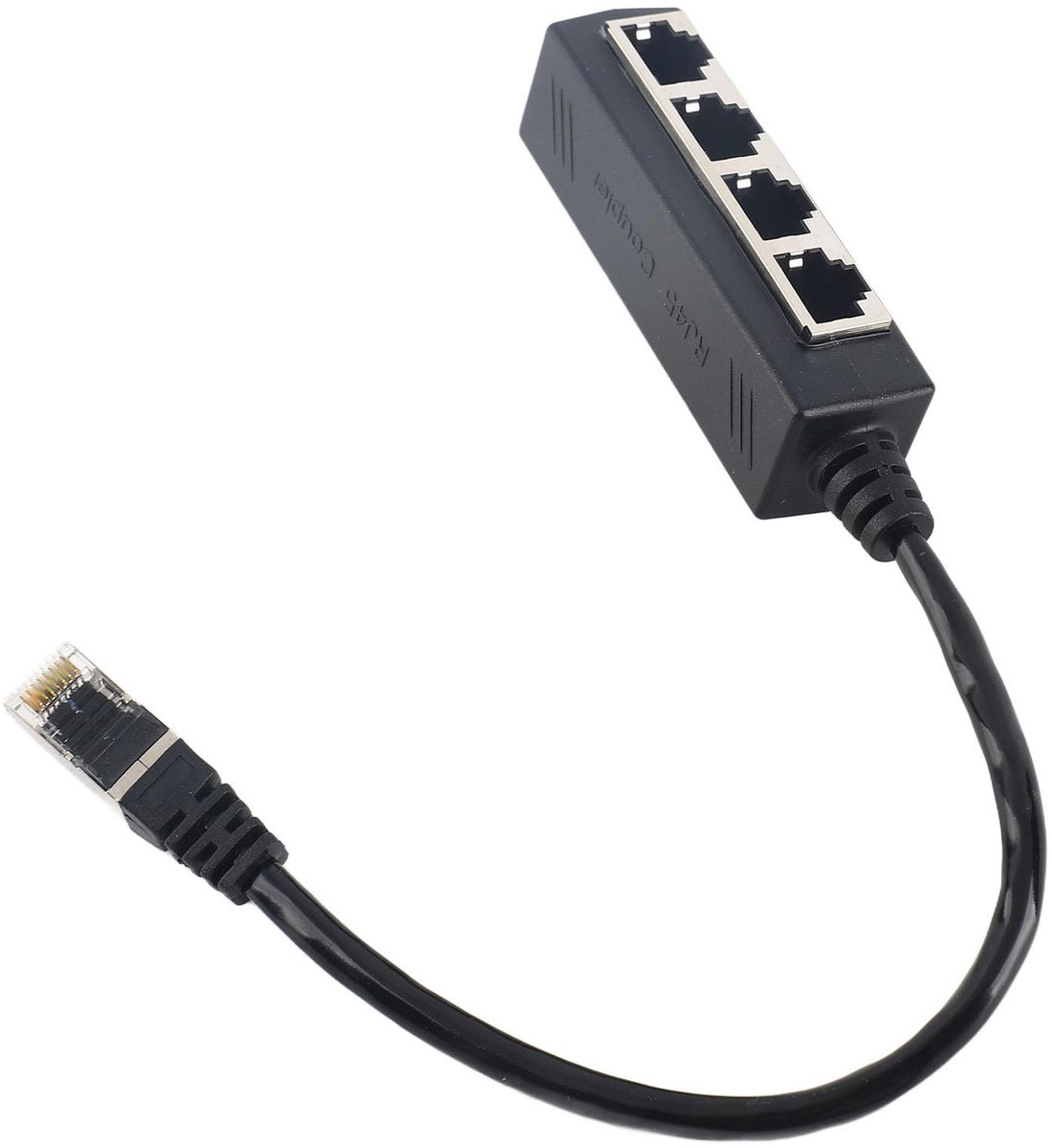 Dailygoods - Dailygoody - RJ45 Ethernet-verlengkabeladapter - Netwerk splitters - Betrouwbare verbinding - 1 tot 4 poorten - Geschikt voor huishoudens - model