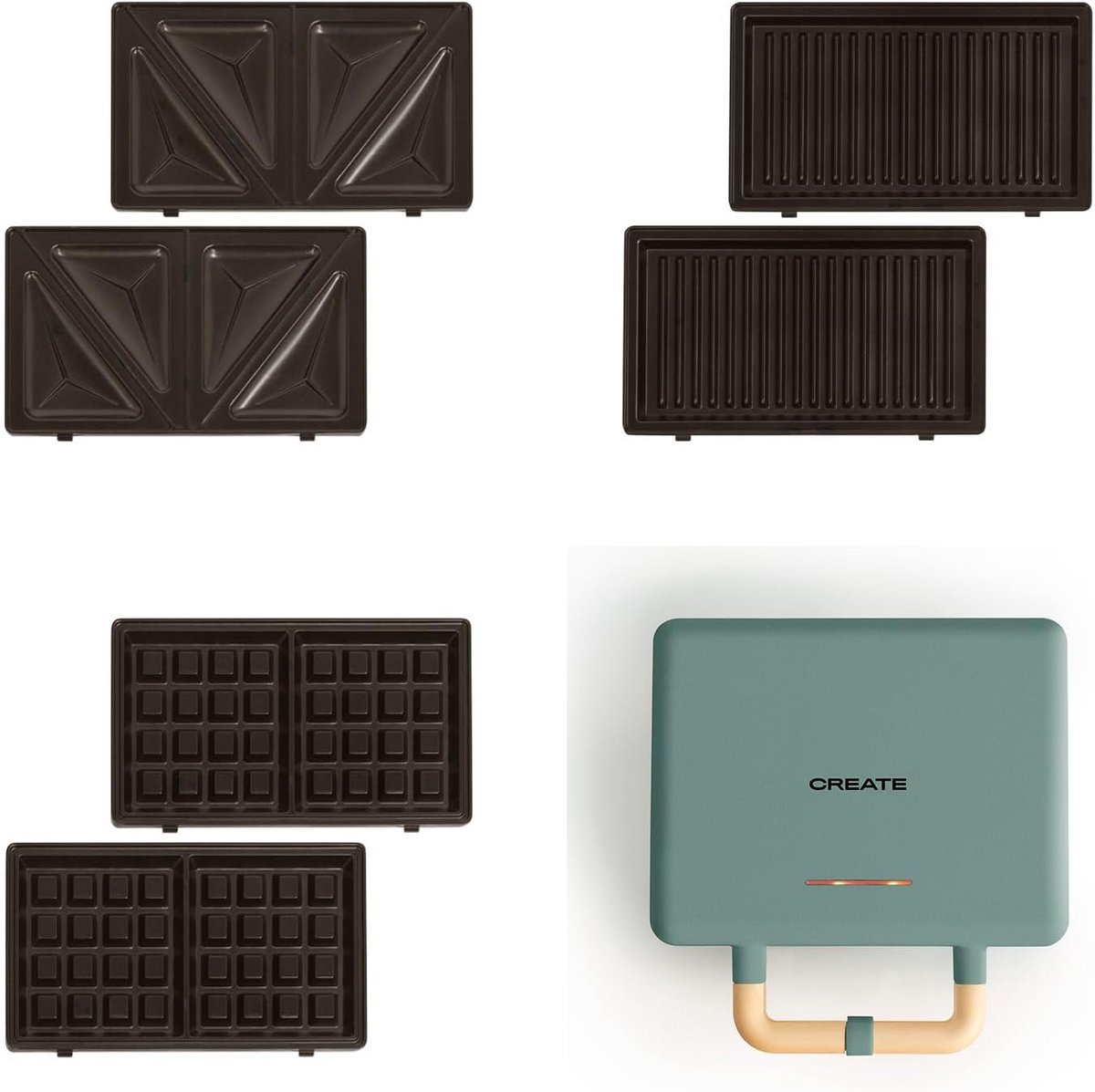 Wafelijzer met verwisselbare platen - Wafelijzer - Dessert