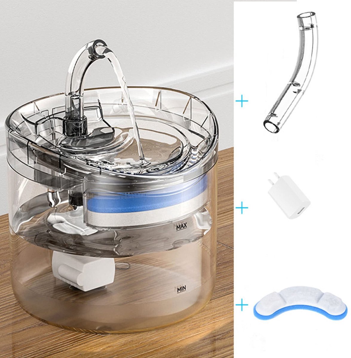 Dailygoods - Dailygoody - Katten Fontein Filters - Vervangingsfilters - Veilig en Gezond - Blauw Wit - Water Dispenser Filters - Geschikt voor Huisdieren - 8 Stuks