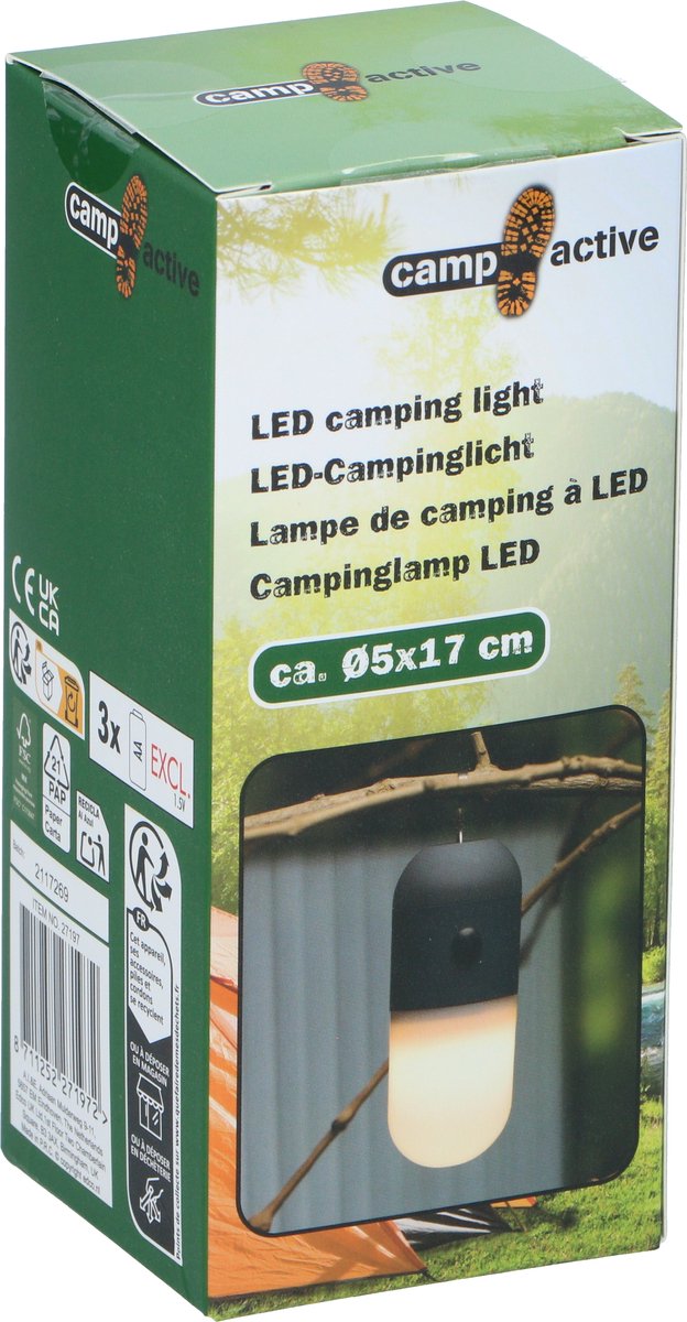 Camp Active Campinglamp - Hanglamp op Batterijen - Lamp Met Ophanghaak — afbeelding 2