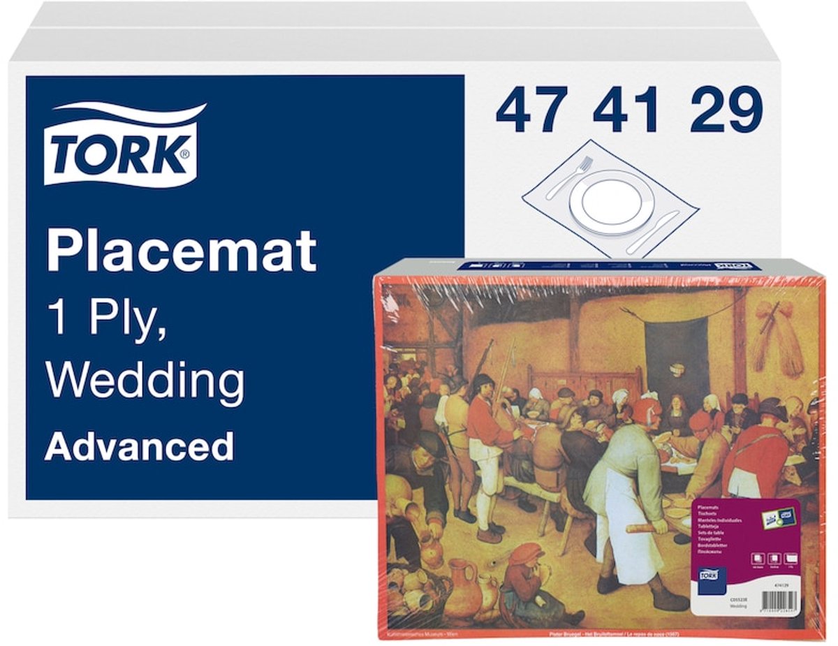 Tork 474129 placemat wedding 30x42 cm 2500 stuks (474129)