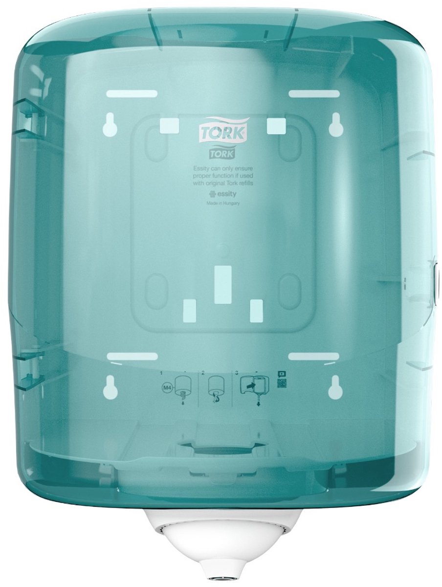 Tork Reflex™ Centerfeed Dispenser Wit en Turquoise M4, Vel-Voor-Vel (473180)