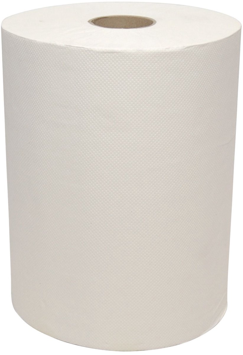 Handdoeken op rol Mini Matic plus cellulose 2laags 130meter 6rollen + dop (6151805182102)