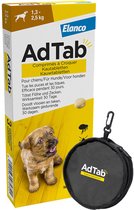 AdTab Vlooien Tabletten Hond - 1.3 tot 2.5 kg - 3 tabletten tegen vlooien en teken hond + Foldable Bowl