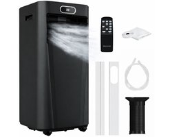 Auronic Mobiele Airco - 7.000 BTU - 3-in-1 - Airconditioning met 2 Raamafdichtingskits - Ventilator - Ontvochtiger - Tot 20m² - Zwart