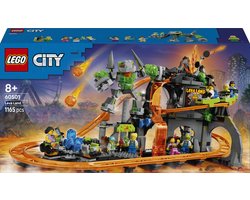 LEGO® City Lava Land Achtbaanpark - Bouw- en Speelset voor Kinderen - Modelachtbaan met Zweefmolen en Verstelbaar Rotsmonster - Cadeautip voor Jongens en Meisjes Vanaf 8 Jaar - 60501