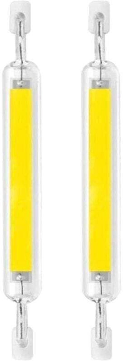 Set van twee dimbare R7s 10W 118mm LED-lampengeschikt voor dubbele fitting; halogeenlampen, 220V, J-type; R7s spotlights 6000K, tuinverlichting, koel wit licht, 118mm.