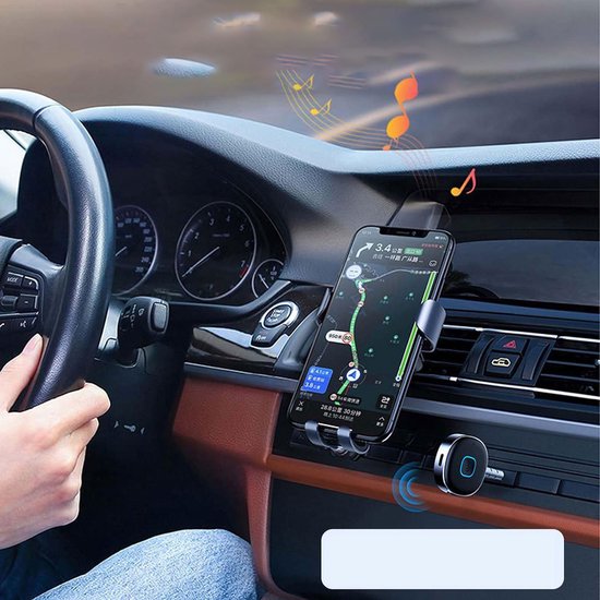 FloraGrace Bluetooth-adapters - Bluetooth Ontvanger Auto - Handsfree Bellen - AUX Bluetooth Adapter - Compatibel Met Alle Auto’s - Zwart — afbeelding 2