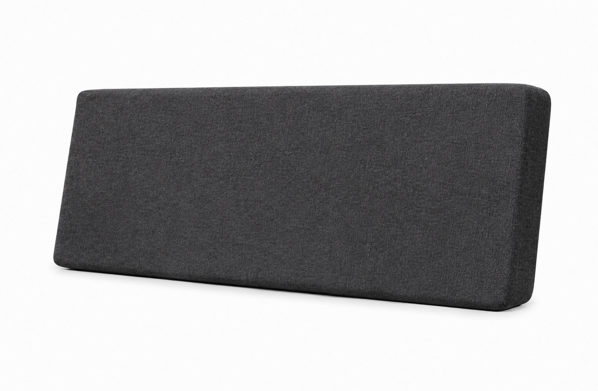 Palletkussen Rugkussen 120x40 cm Grafiet Linnenlook - Paletkussen voor Palletbank - Afneembare Hoes