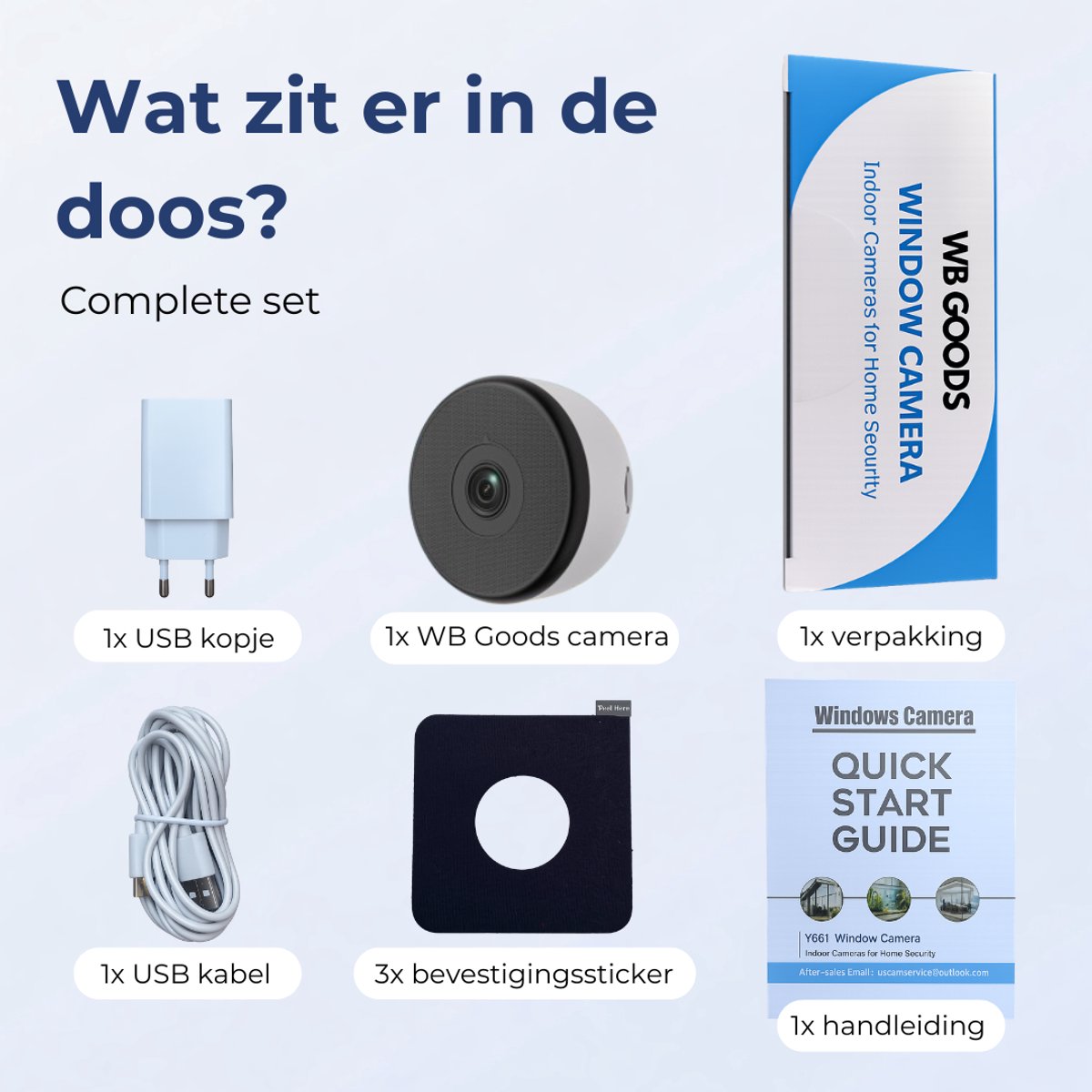 WB Goods Raamcamera 2K HD Bewakingscamera met Nachtzicht - afbeelding 3
