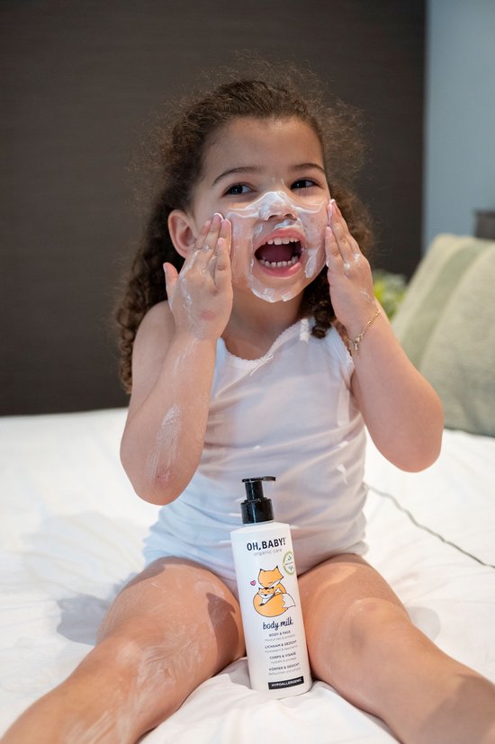 Oh, baby! biologische body en face milk - 250 ml - vegan van Naïf — afbeelding 5