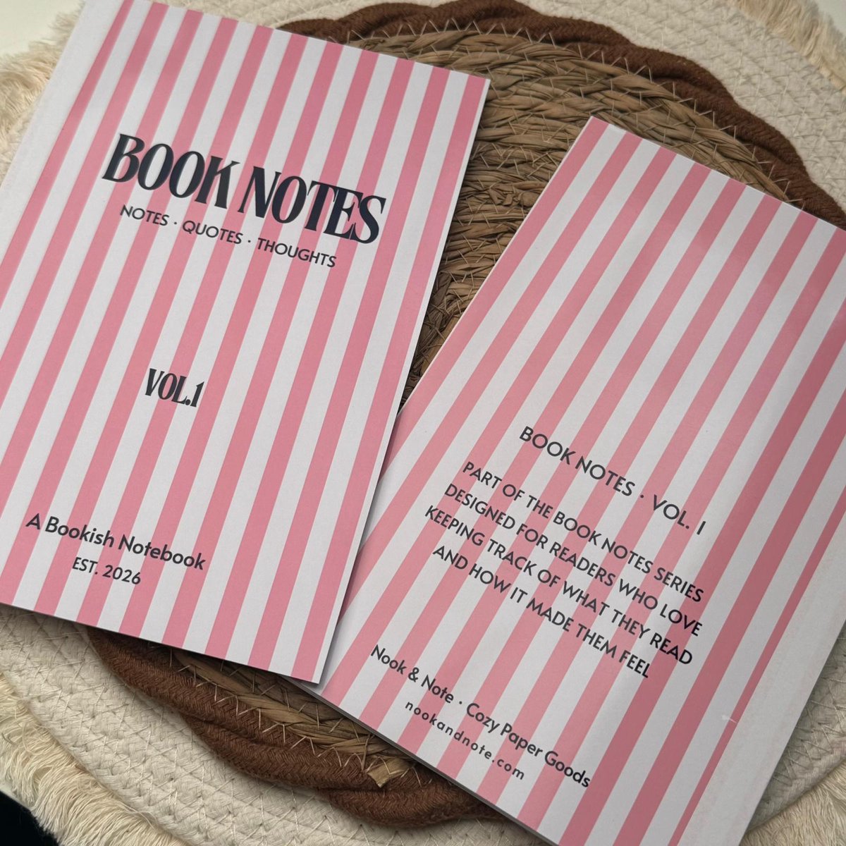 Nook & Note Book Notes – Leesjournal – Reading Log, Quotes & Notities – A5 Notebook