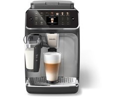 Philips 4400 Series - Espressomachine - 12 Warme & Koude Dranken - LatteGo Melksysteem - 40% Stiller - QuickStart - AquaClean Filter - Volautomatisch - Zwart & Zilver - Koffiemachine met bonen - EP4446/70