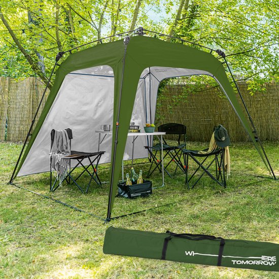Lumaland - Paviljoen tent - 250 x 250 cm - donkegroen van Merkloos — afbeelding 2