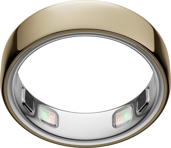 Gouden Oura Ring 5 met interne sensoren.