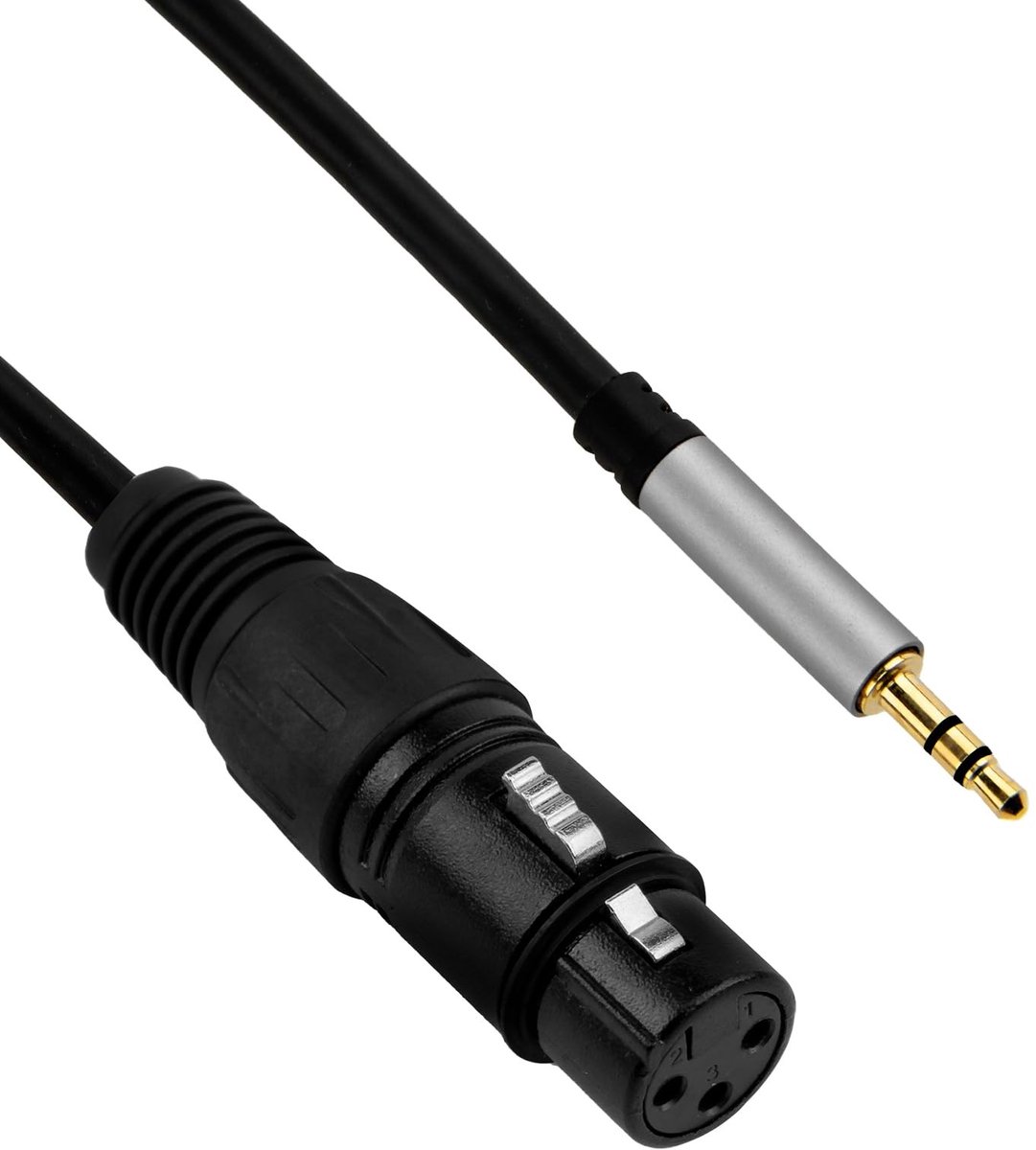 Dailygoods - XLR naar 3,5 mm Jack Microfoonkabel 1 m