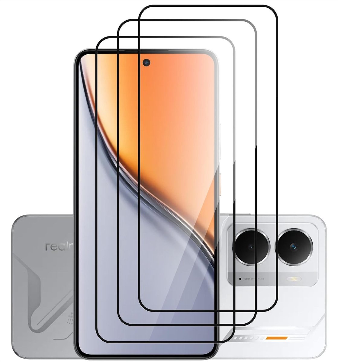 Dailygoods - Innovra - Dailygoods - Beschermfolie voor Smartphone, Gehard Glas, 3 Stuks