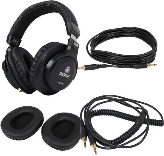 Devine PRO 4000 hoofdtelefoon + reserve oorkussens & kabels