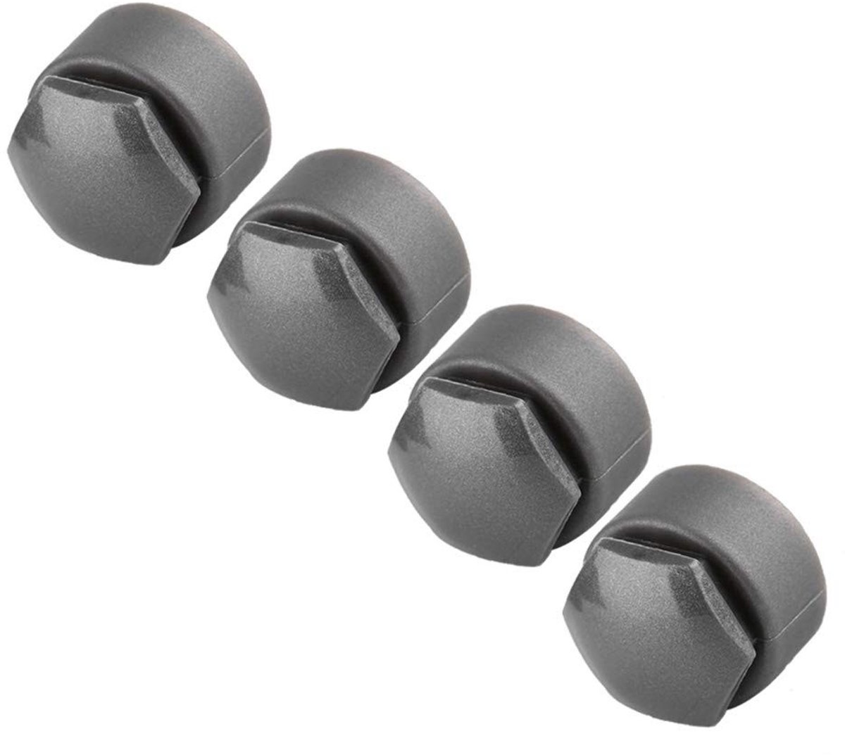 Dailygoods - Dailygoody - Wielmoer Velgafdekking - Stofkap Beschermkappen - Anti-diefstal Afdekkap - Grijs - Universeel 17mm - Bescherming voor Autowielen - 20 stuks