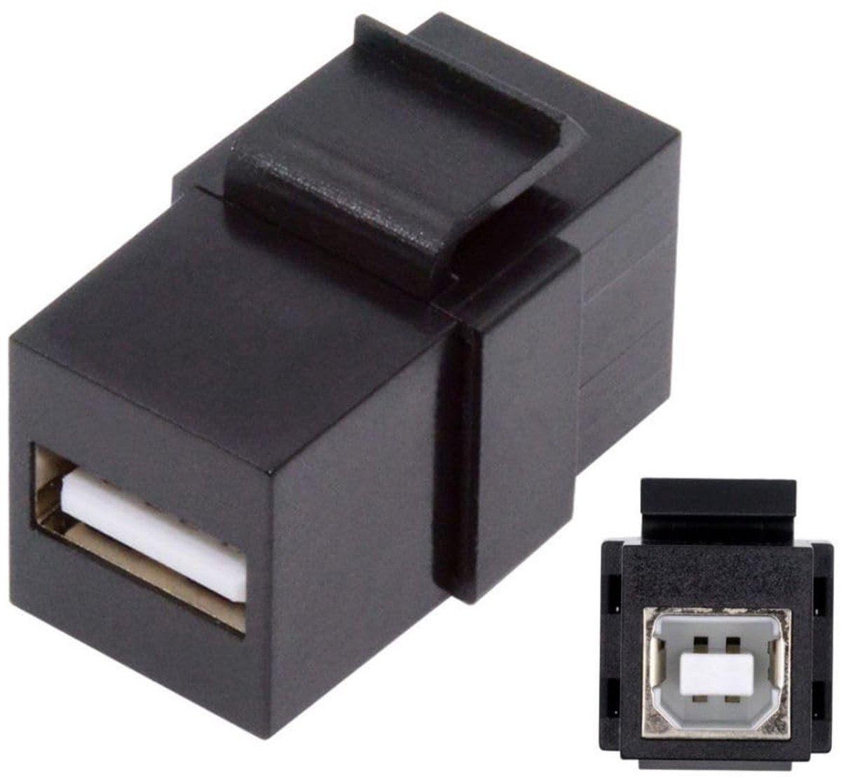 Allecto - USB Keystone Adapter - Type-A naar Type-B - Hoogwaardige USB 2.0 Koppeling - Compact - USB Koppeling - Geschikt voor verschillende appara...