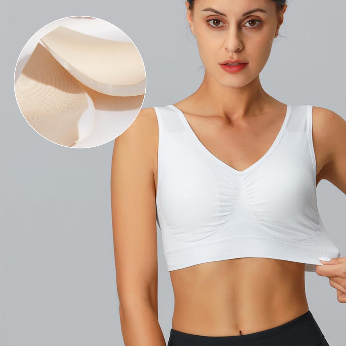 Allecto - Verwijderbare Bh Pads - Triangel Sport Cups - Comfortabele Inlegzolen - Geschikt voor Dames - Ideaal voor Bikini's - Perfect voor Lingeri...