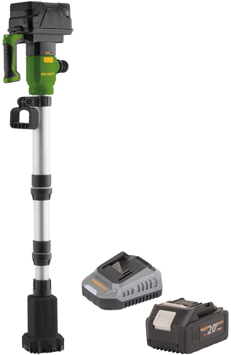 Procraft CPN20bb accu dompelpomp 20 V 2725 l/u + 1x accu 4,0 Ah + oplader