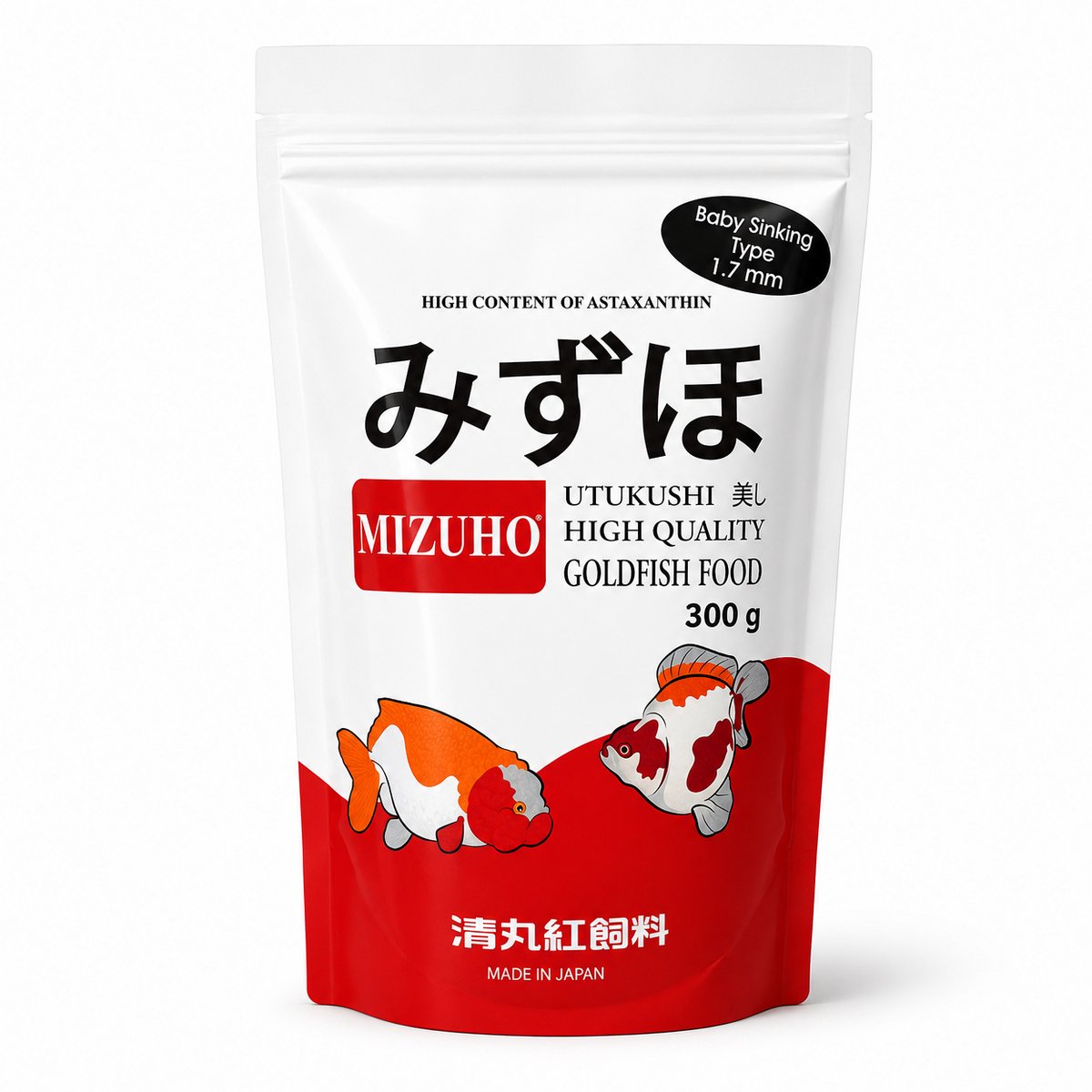 Mizuho Baby goudvisvoer 300 gr. Zinkend-Vissenvoer-Vissenvoer aquarium-Visvoer voor goudvis en andere aquariumvissen - Korrels - 300 gram