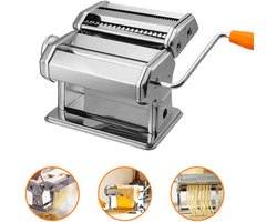 Handmatige pastamachine roestvrij staal, instelbare dikte, voor tagliatelle en fettuccine, voor dagelijks gebruik