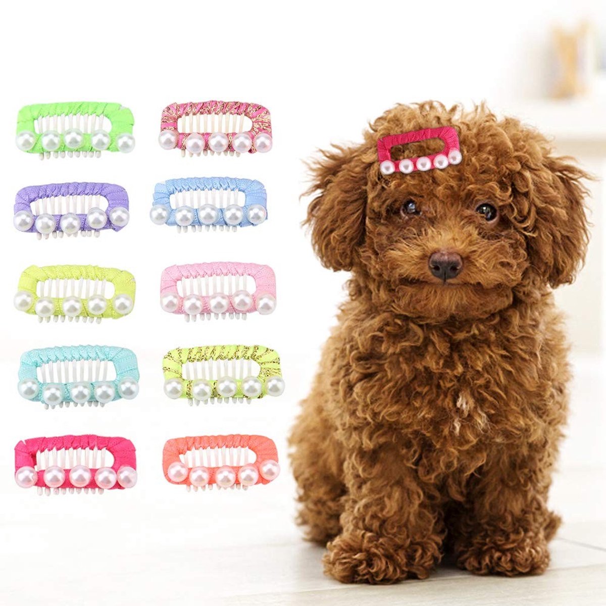 Allecto - Pet Hair Clips - Hond en Kat Accessoires - Mini Haarclips voor Dieren - Standaard - Dierenverzorging - Haaraccessoires voor Huisdieren - ...