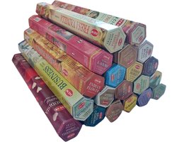 Set Van 20 Soorten Wierookstokjes - Wierook - Assorti Pakket - Verschillende geuren - Wierookstokjes - 20 x 20 = 400 stokjes