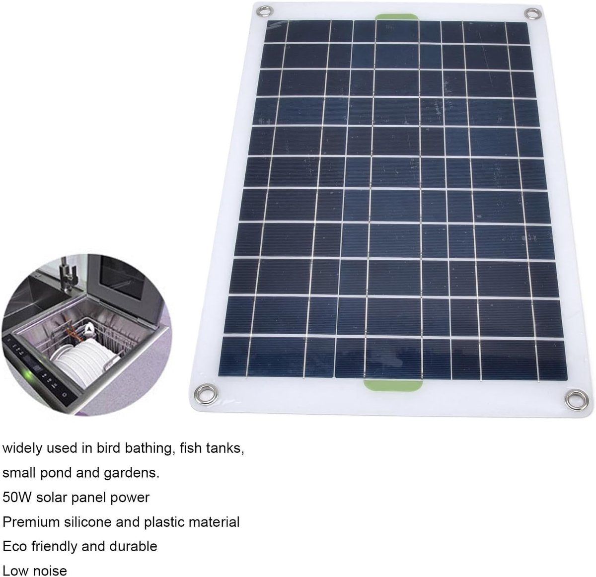 Vijverpomp op zonne-energie solar powered water pump 50 W solar powered water pump waterpomp op zonne-energie, geluidsarm paneel, fontein voor thuis, tuin, Pumps – foto 3