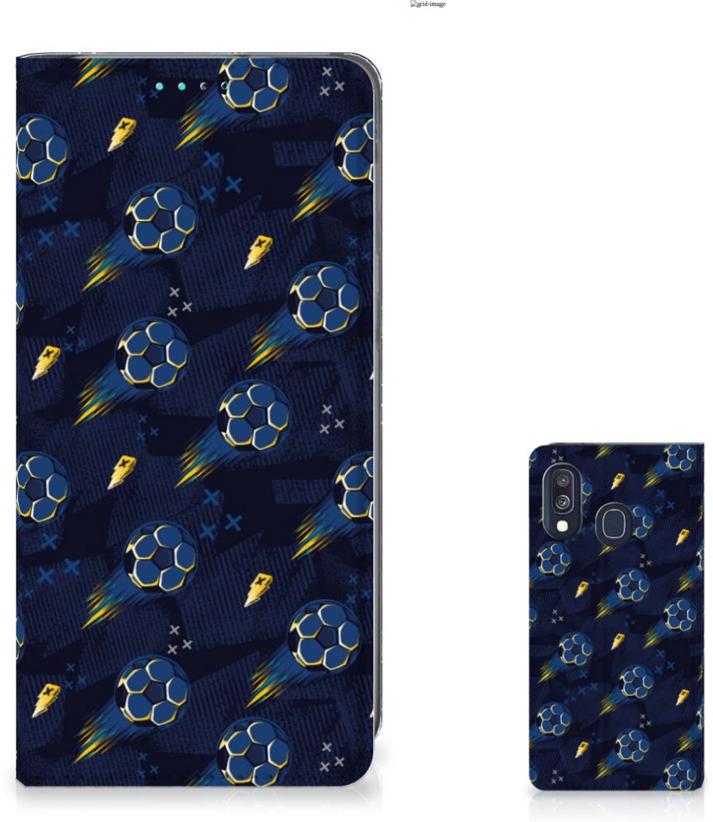 Hoesje met Magneet voor Samsung Galaxy A40 Voetbal