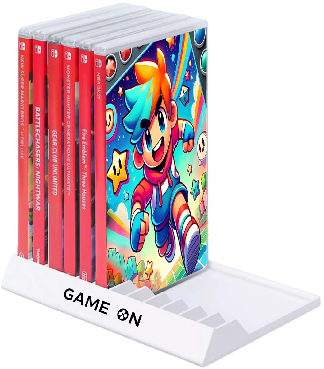 Xainy – Card case houder wit geschikt voor 12 Nintendo Switch & Switch 2 game boxes | Switch-games accessoires | Spellen decoratief games stand | Opberg decoratie box / opbergbox voor OLED / Lite consoles