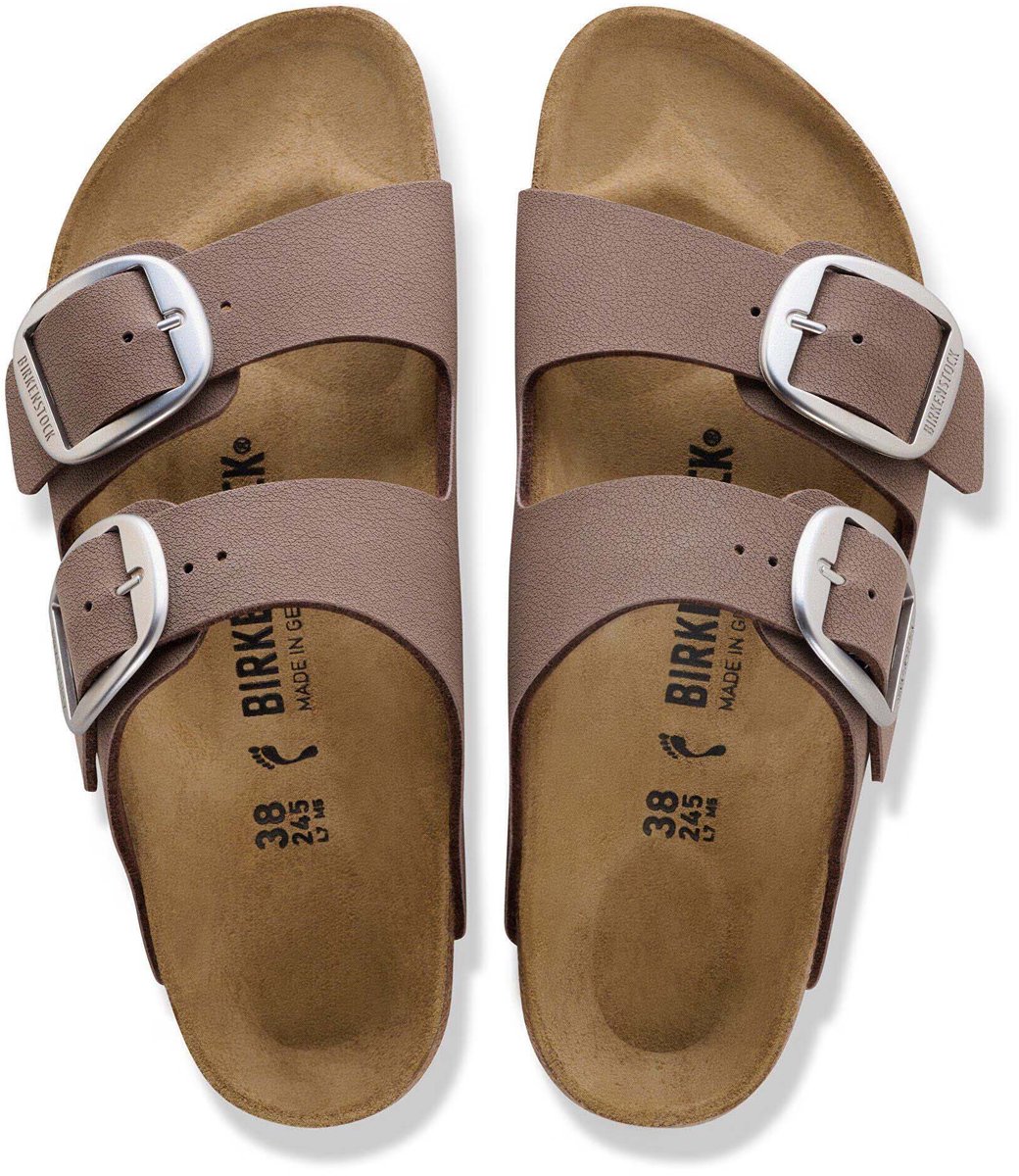 Birkenstock Arizona Sandalen Big Buckle Birkibuc Fashion Wear Vrouwen Bruin