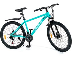 VOLTOURI 26” Mountainbike - 21 Versnellingen - Schijfremmen - Turquoise