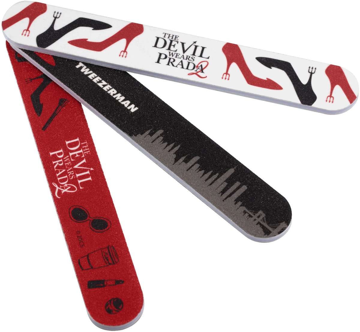 Tweezerman The Devil Wears Prada 2 Nail File Set - Luxe Dubbelzijdige Nagelvijl Set - Professionele Nagelvijlen Voor Het Vormen En Gladmaken Van Natuurlijke En Kunstnagels