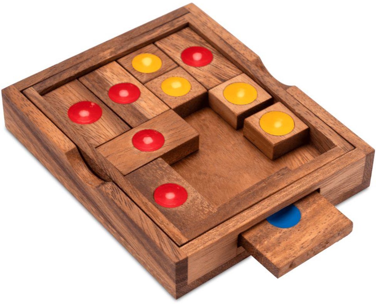 Schuifpuzzel – Handgemaakt Houten Puzzelspel voor Jong & Oud | Klassiek Schuifspel | Cadeau voor Kinderen & Volwassenen | Uit de Oude Doos