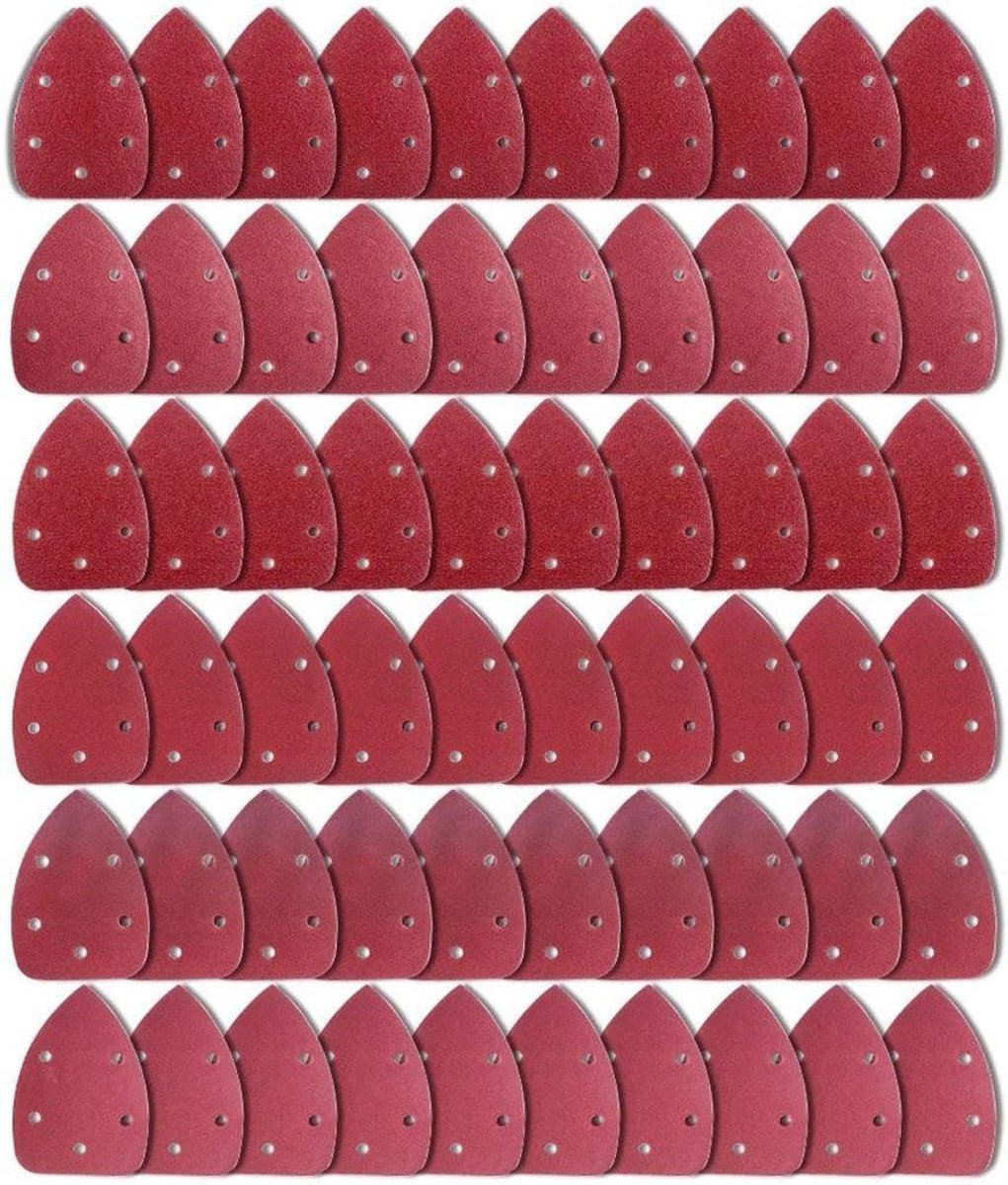 60 Stuks Muurschuurpapier met Haak en Lussysteem - Diverse Korrelgroottes 40/60/80/120/180/240 voor Perfecte Afwerking