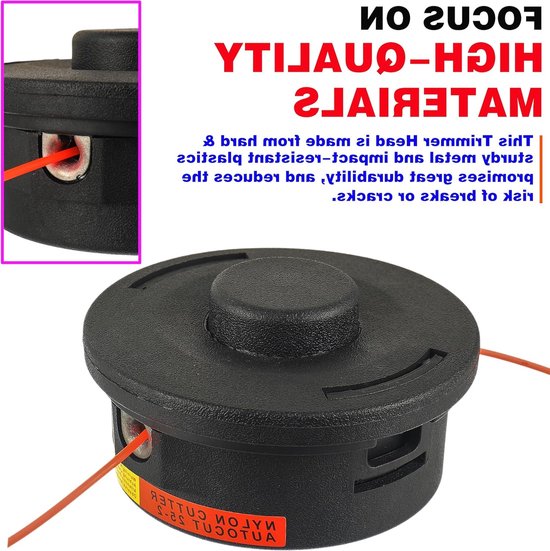 2 stuks snijkop 25-2 schroefdraadkop M10x1.0 voor grasmaaiers en bosmaaiers, vervangingsonderdeel voor FS55 FS56 FS70 FS80 accessoires, hoge kwaliteit en duurzaamheid van Merkloos	 — afbeelding 4